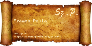 Szemes Paula névjegykártya